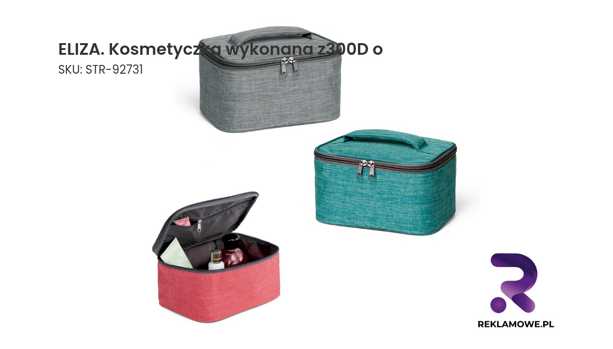 ELIZA. Kosmetyczka wykonana z300D o wysokiej gęstości ELIZA – kosmetyczka wykonana z materiału 300D