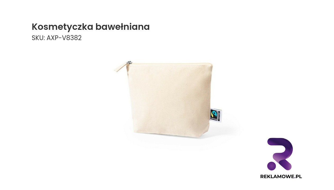 Zdjęcie kosmetyczki bawełnianej w naturalnym stylu