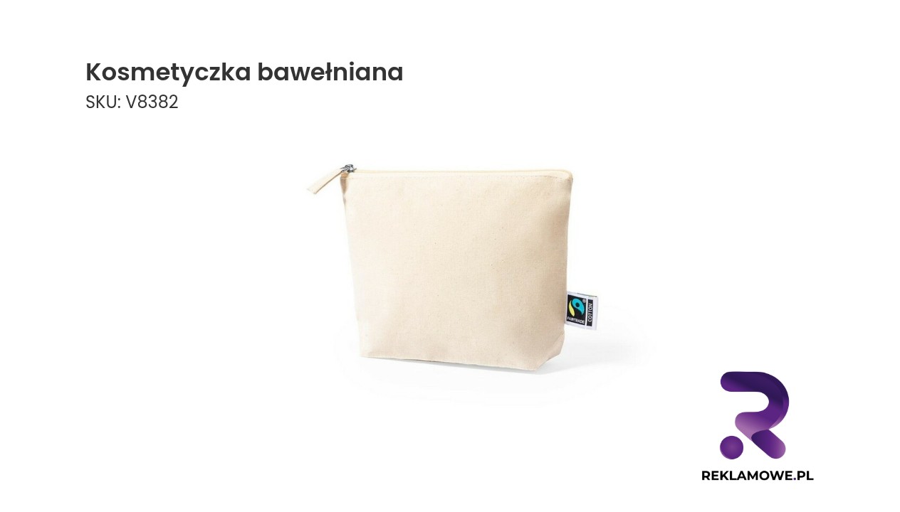 Kosmetyczka bawełniana w kolorze naturalnym