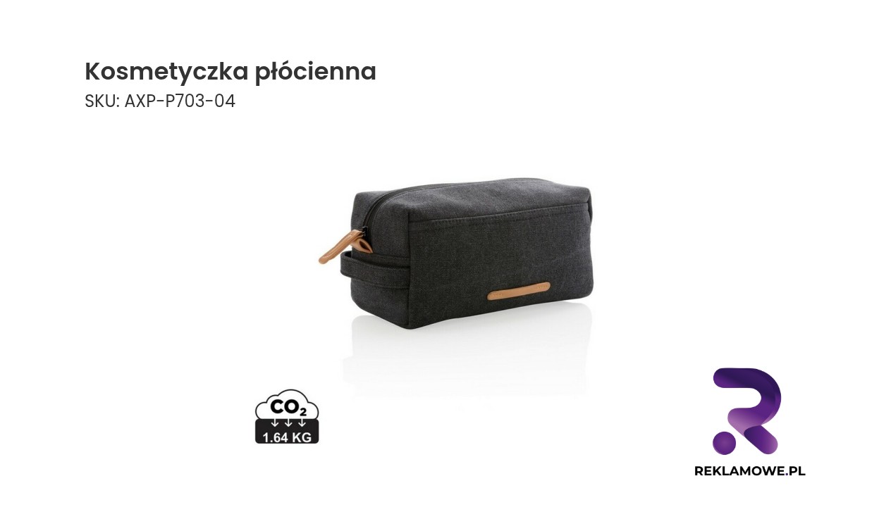 kosmetyczka płócienna w eleganckim stylu