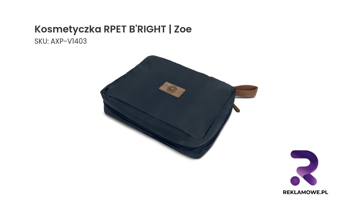 Kosmetyczka RPET B’RIGHT Zoe – ekologiczna kosmetyczka z materiału z recyklingu