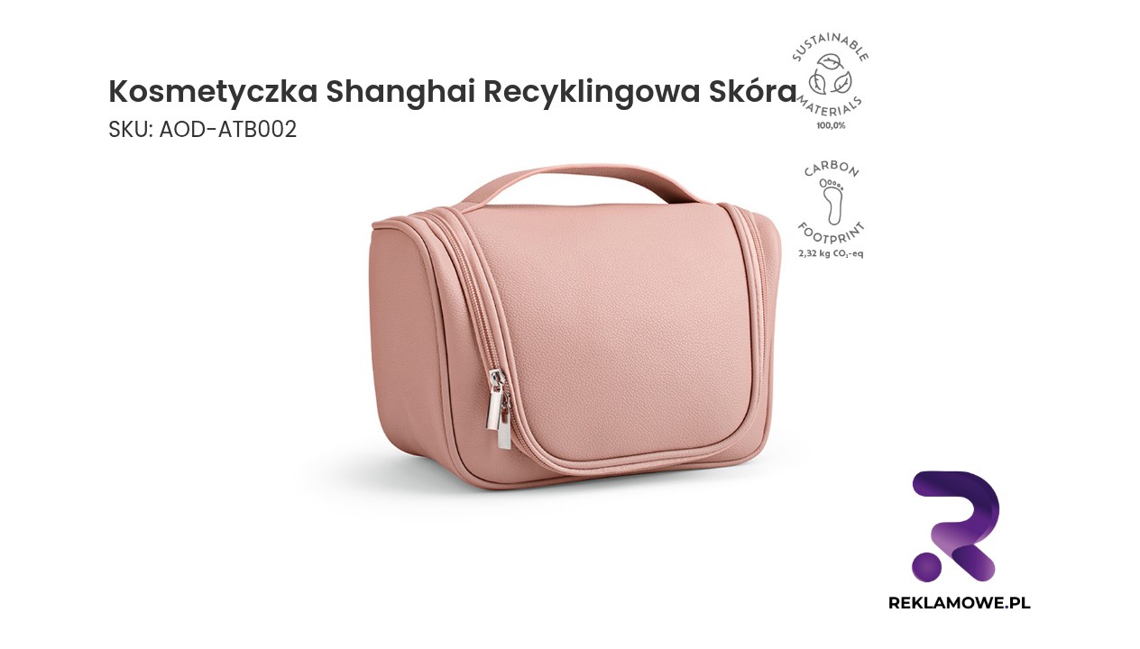 Kosmetyczka Shanghai Recyklingowa Skóra Kosmetyczka Shanghai z recyklingowej skóry – elegancka i praktyczna kosmetyczka