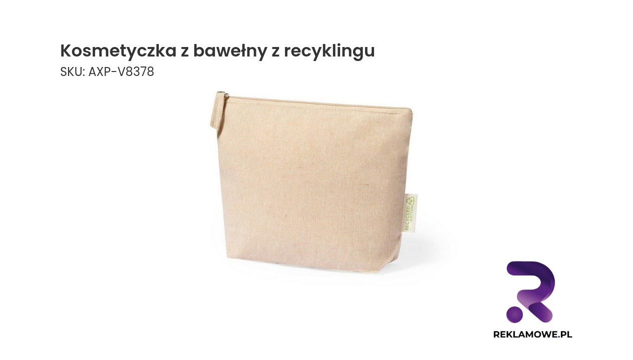 Kosmetyczka z bawełny z recyklingu – ekologiczna kosmetyczka na kosmetyki i akcesoria