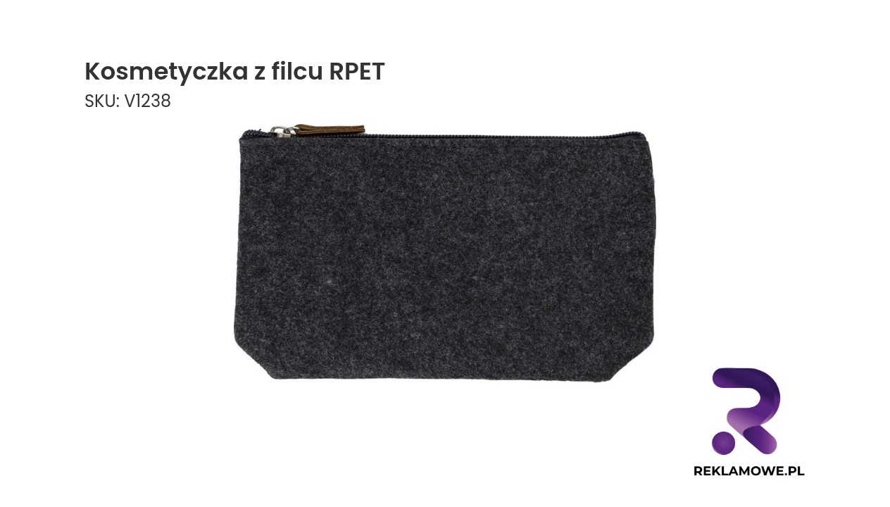 Kosmetyczka wykonana z recyklingowanego filcu RPET