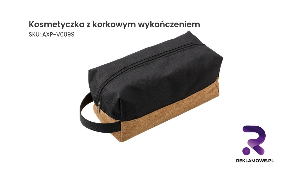 Kosmetyczka z korkowym wykończeniem